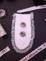 'Artyfact' displaying enamelled waist coat buttons from the collection